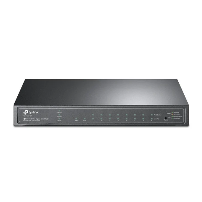 TP-Link JetStream TL-SG2210P 8-port GbE PoE+ Smart Switch with 2-port SFP